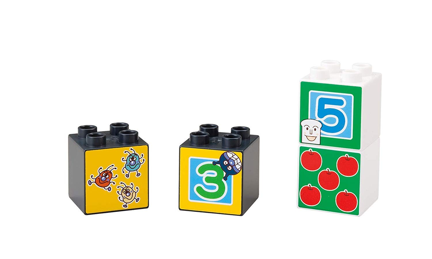 Bandai Block lab Anpanman SL Man and 1 2 3! Suji block set japan