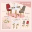 TAKARA TOMY Licca-chan LF-09 Interior Coordination Dining Table Set (Francfranc Collaboration), TAK97122, by TAKARA TOMY