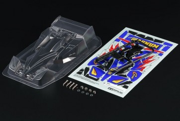 Tamiya 1/32 Mini 4WD Grade Up Part  CYCLONE MAGNUM CLEAR BODY SET  , TAM56111, by TAMIYA