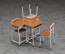 Hasegawa  1/12 "desk and chair" of school (1/12 Accessories for figures), HAS20018, by HASEGAWA