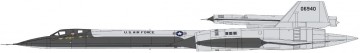 Hasegawa 1/72 SR-71 Blackbird (A Model) w/GTD-21B, HAS23956, by HASEGAWA