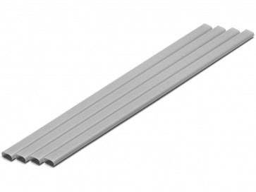Wave Plastic = Material (Gray) Elongated Round Pipe 5 x 10 mm 4pcs, WAV24234, by WAVE
