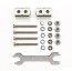 Tamiya MASS DAMPER SQUARE SHORT (8 X 8 X 14MM 2PCS) (SILVER) (MINI 4WD LTD.)  , TAM54889, by TAMIYA