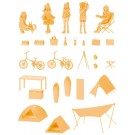 KAIYODO 1/24 ARTPLA Laid-Back Camp Nokuru and Camp Set, KYD90055, by KAIYODO