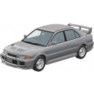 Aoshima 1/24 Raku-Pla Snap Car No.04-QS CE9A Lancer GSR Evolution III 1995 Queen's Silver, AOS67819, by AOSHIMA