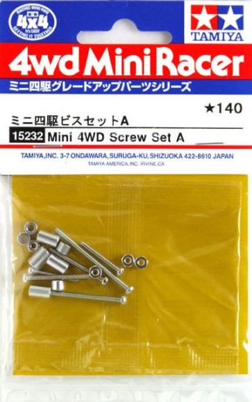 TAMIYA Mini four-wheel drive and screws A, TAM15232, by TAMIYA