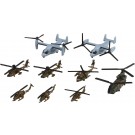 Aoshima 1/700 Waterline No.556 Japan Ground Self-Defense Force Helicopter Set, AOS07273, by AOSHIMA