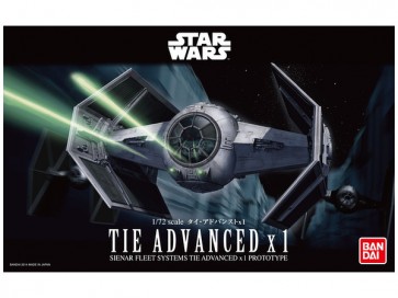 BANDAI  Star Wars Plastic Model Kit 1/72 TIE - Advanced X1, BAN14071, by BANDAI