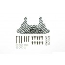 Tamiya Mini 4WD Grade Up Part HG Carbon Rear Brake Stay (1.5mm/silver)   , TAM51253, by TAMIYA