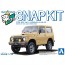Aoshima 1/32 Raku-Pla Snap Kit No.18CU-KI Suzuki JA11 Jimny Custom Wheel (Khaki), AOS04139, by AOSHIMA