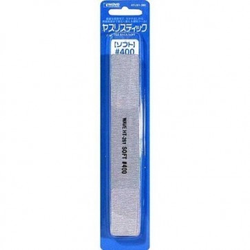 Wave YasuriStick Sand Paper with Stick SOFT # 400 (3 pieces) HT 261, WAV82613, by WAVE