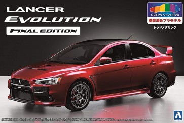 Aoshima 1/24 Mitsubishi CZ4A Lancer Evolution Final Edition 2015 (Red Metallic Pre-Painted), AOS05089, by AOSHIMA