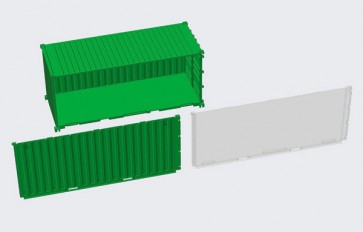 Fujimi 1/24 Car NEXT Series No.1001 20ft Container (Green), FUJ66462, by FUJIMI