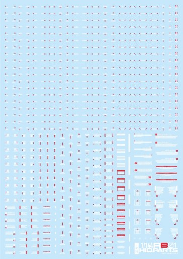HI Q PARTS 1/144 RB01 Caution Decals White & Red (1 Sheet), HIQ77255, by HI Q PARTS