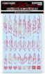 HI Q PARTS Fire Tribal Decal Outline Metallic Red (1pcs), HIQ77507, by HI Q PARTS