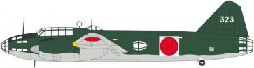 Hasegawa 1/72 Mitsubishi G4M1 Type 11 Land Attack Aircraft Rabaul Frontline Inspection w/Figure, HAS24359, by HASEGAWA