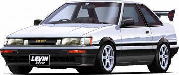 Fujimi 1/24 Inch-up Series No.338 Toyota Corolla Levin 2-Door 1600GT APEX (GT with W Wing), FUJ48314, by FUJIMI