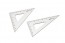 Wave HG aluminum triangle ruler 【2 piece set】 HT 383 , WAV83832, by WAVE