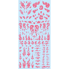 HI Q PARTS Tattoo Decal 03 "Fire" Tattoo Pink (1 piece) , HIQ73219, by HI Q PARTS