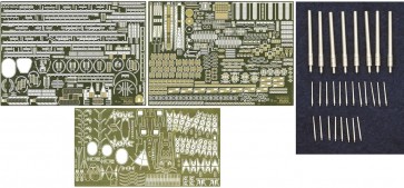 Fujimi 1/350 Ship Model Series No.2 EX-201 Imperial Japanese Navy Battleship Haruna Photo-etched Parts Set (w/Metal Barrel), FUJ00956, by FUJIMI