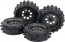 Tamiya GP.547 Spike Tire & Wheel Set (for EZ Chassis), TAM55477, by TAMIYA