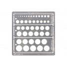 Tamiya Tamiya Craft Tools Series MODELING TEMPLATE (CIRCLE 1-12.5MM)  , TAM41502, by TAMIYA