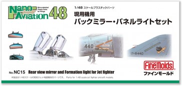 Fine Molds 1/48 Nano Aviation Series Back Mirror, Panel Light Set For Modern Aircraft  , FIN40154, by Fine Molds
