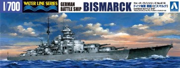 Aoshima 1/700 WL 618 German Navy Battleship Bismarck plastic kit , AOS42595, by AOSHIMA