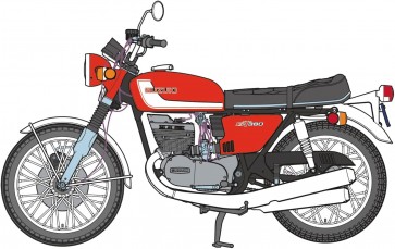 Hasegawa 1/12 Suzuki GT380 B Red Color, HAS17560, by HASEGAWA