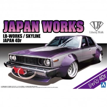 Aoshima 1/24 Liberty Walk 1 Nissan Skyline Japan 4 Dr plastic kit , AOS09802, by AOSHIMA