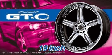 Aoshima 1/24 Volk Racing GT-C 19 inch  (4 wheels & tires), AOS54611, by AOSHIMA