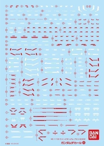 Bandai 1/100 Gundam Decal 93 For MG Wing Protocol Zero EW, BAN65656, by BANDAI