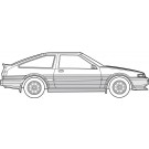 Fujimi 1/24 Tohge Series No.3 EX-1 Toyota 86 Trueno AE86 (With Carbon Bonnet Decal), FUJ48055, by FUJIMI