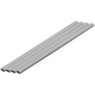 Wave Plastic = Material (Gray) Elongated Round Pipe 5 x 10 mm 4pcs, WAV24234, by WAVE