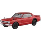 Aoshima 1/24 Raku-Pla Snap Car No.1-RE KPGC10 Skyline HT 2000GT-R 1970 Red, AOS65914, by AOSHIMA