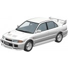 Aoshima 1/24 Raku-Pla Snap Car No.04-SW CE9A Lancer GSR Evolution III 1995 Scotia White, AOS67802, by AOSHIMA