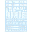 HI Q PARTS DZ Number Decal White 1seat  , HIQ74827, by HI Q PARTS