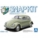 Aoshima Raku-Pla Snap Kit 1/32 No.20-RG Volkswagen Beetle (Reed Green), AOS68021, by AOSHIMA