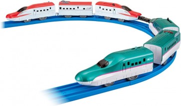 TAKARA TOMY Plarail E5 Series Shinkansen & E6 Series Shinkansen Gachatto Connection Set, TAK54309, by TAKARA TOMY