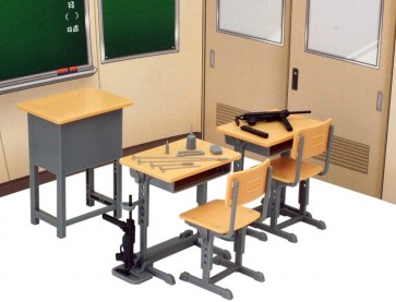 TOMYTEC 1/12 LittleArmory LD011 Specified Defense School Desk Grease Gun Set  , TMT82327, by TOMYTEC