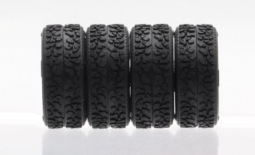 Fujimi 1/24 Real Tire Collection Series No.2 Rally Block Tires 15-Inch, 185/60, FUJ93779, by FUJIMI