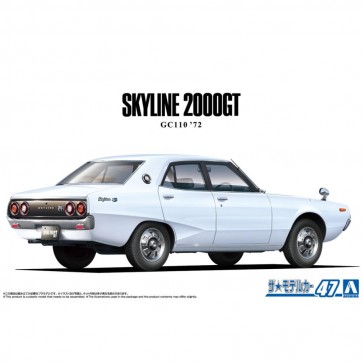 Aoshima 1/24 The Model Car No.47 Nissan GC110 Skyline 2000GT '72, AOS63705, by AOSHIMA