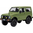 Aoshima 1/32 Raku-Pla Snap Kit No.18CU-OG Suzuki JA11 Jimny Custom Wheel (Olive Green), AOS04122, by AOSHIMA