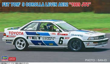Hasegawa 1/24 Hasegawa Limited Series FET TOM'S COROLLA LEVIN AE92 "1989 JTC", HAS05451, by HASEGAWA