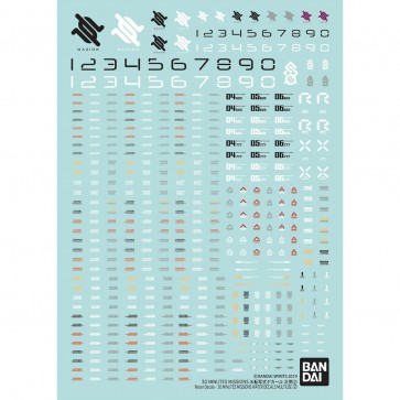 Bandai 30 MINUTES MISSIONS (30MM) WATER TRANSFER TYPE DECAL GENERAL PURPOSE 2, BAN33941, by BANDAI