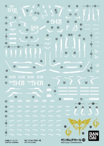 Gundam Decal No.126 for RG 1/144 Sazabi, BAN19907, by BANDAI