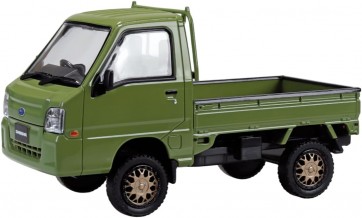 Aoshima 1/32 Raku-Pla Snap Kit No.05CU-OG Subaru Sambar Truck Custom Wheels (Olive Green), AOS03897, by AOSHIMA