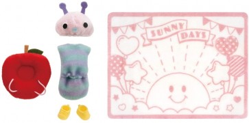 TAKARA TOMY Licca LW-23 Mitsugo no Aka-chan Aomushi-chan Wear and Apple Cushion  , TAK76749, by TAKARA TOMY