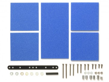 Tamiya BRAKE SPONGE SET（MILD, 1/2/3mm BLUE） , tam55125, by TAMIYA
