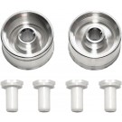 Tamiya [MINI 4WD SPECIAL PROJECT] HG Aluminum Wheels for Small Dia. Narrow Tires (24mm) (REVERSIBLE, 2PCS.), TAM56807, by TAMIYA